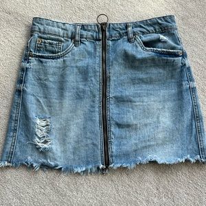 STS Blue zip front jean skirt